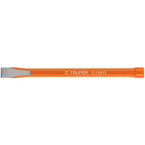 Cincel Plano 12" Cuña 7/8", Acero al cromo Vanadio, Cabeza grande, C-7/8X12 12157 Truper