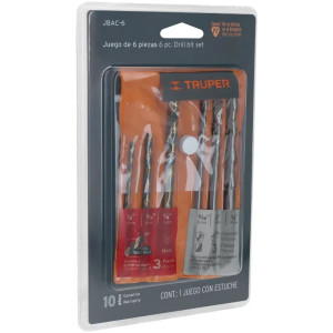 Juego de Brocas Metal y Concreto 6 Piezas, Truper 11336
