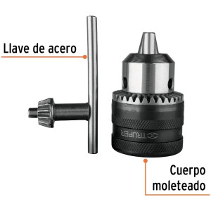 Mandril Chucks con Llave 1/2" Universal, BRO-1/2N 16478 Truper