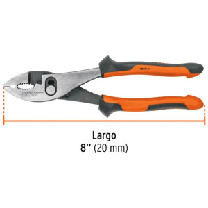 Alicates Mecanico 8" Aislado 1000V ConfortGrip 2Ajustes, Truper 13065