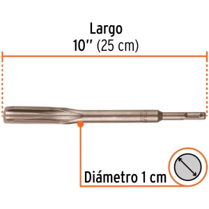 Cinceles SDS Plus Cincel Hueco Para Acanalado 3/4" x25cm AC para RotoMartillos, Truper 13927