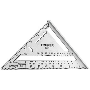 Escuadras para Muros de Yeso 7" x5mm AluminioLigero, Truper 15131