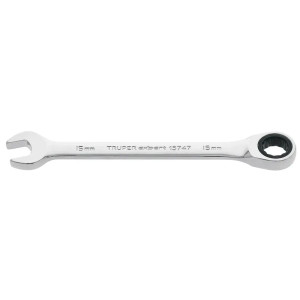 Llave Boca Mixta Ratchet 15mm ACrVanadio Truper 15747