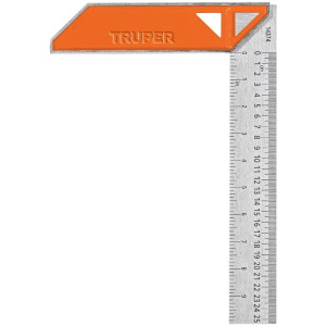Escuadra de Carpintero 10", Graduacion grabada en Laser, Acero Inoxidable, Mango de Aluminio, EC-10 14374 Truper