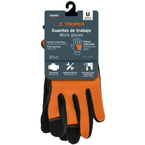 Guantes para Mecanico Unitalla palma reforzada puño ajustable, uso general, GU-MEC-PR 10848 Truper