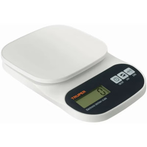 Balanza Digital para Cocina, Capacidad 5kg, Plato Polipropileno, Truper 15161