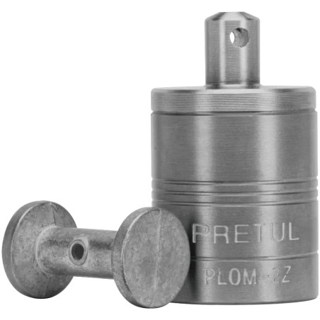 Plomada Metalica con Centro 310g, Para Uso en plomeria y construccion, PLOM-2Z 22462 Pretul