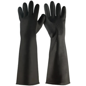 Guantes de Latex Talla M puños extralargo uso industrial Truper 14268