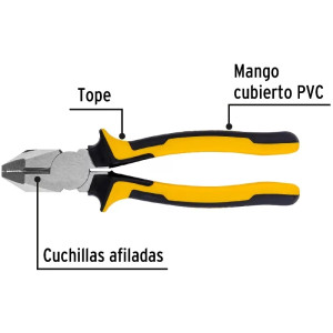 Alicates universal 8" ComfortGrip Acarbono MangoPVC Pretul 27154