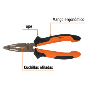 Alicate Punta Curva 6" Comfort Grip, Truper 17337