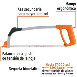 Arco de Sierra Profesional Tubular 12", Truper 10234