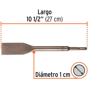 Cinceles SDS Plus Cincel Azulejo 1-1/2" x27cm AC para RotoMartillos, Truper 13925