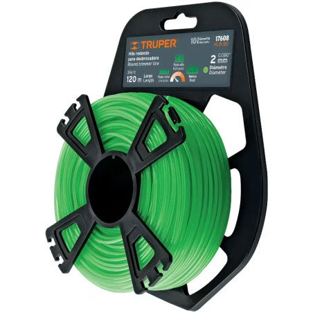 Hilo Redondo para desbrozadora 2mm x120M Blister, HLB-80 17608 Truper