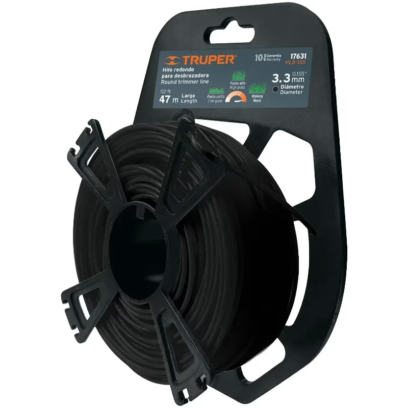 Hilo Redondo para desbrozadora 3.3mm x47M Blister, HLB-155 17631 Truper