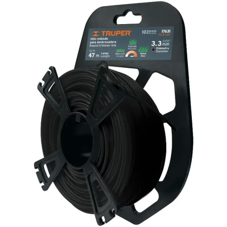 Hilo Redondo para desbrozadora 3.3mm x47M Blister, HLB-155 17631 Truper
