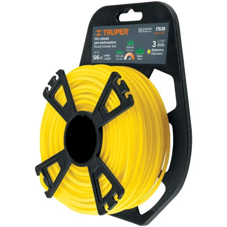 Hilo Redondo para desbrozadora 3mm x56M Blister, HLB-130 17630 Truper