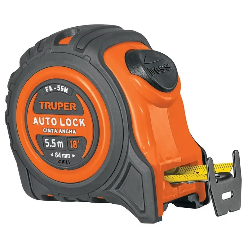 Wincha Flexometro Auto-Lock 5.5M con TPR, cinta medicion ambos lados, carcasa ABS, FA-55M 10748 Truper