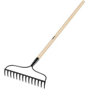 Rastrillos 34cm 14 dientes, Mango 122cm 48" Jardinero Pretul R-14AL-P 25054 