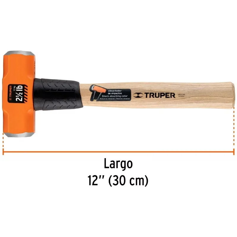 Comba Octagonal Cabeza 2 lb x12" Maquinada Termoplastico Truper 16506