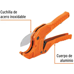 Cortador de Tubo PVC Profesional Corte 1 5/8", Cuerpo de Aluminio, cuchilla de Acero Inoxidable, COT-PVC 12860 Truper