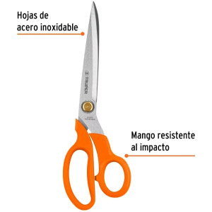 Tijera para Costura 9 1/2", en acero inoxidable, para corte de varias capas de tela, TICO-9 18495 Truper
