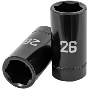 Dados 26mm E1/2 Impacto Tubulares Hexagonales CrMolibdeno, Truper 100925