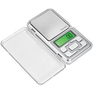 Mini Balanza Gramera Digital Bascula Joyería de Bolsillo 1gr a 500gr, Truper 100786