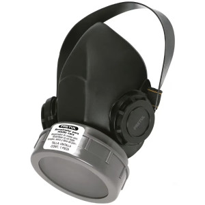 Respirador 1 Filtro Sin Cartuchos incluye Valvula de Exhalacion, Bandas Elasticas Ajustable, RES-1-P 23390 Pretul