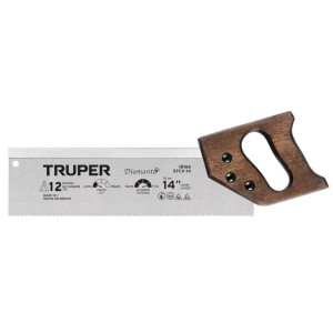 Serrucho Diamante de Costilla 14" Espesor 0.8mm DPP9, en acero alto carbono templado, STCX-14 18166 Truper