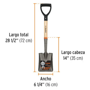 Lampas Cajueleras Cuadrada T-2000 28-1/2" 16x35x72cm PuñoD Truper 17194