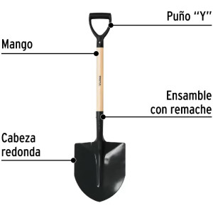 Lampa Cuchara Pretul, Puño Offset Y, Cuchara Ancho 10 1/2" Largo 18 1/4" Largo Total 39", PC-PEP 20568 Pretul