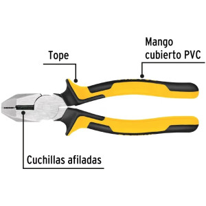 Alicates universal 9" ComfortGrip Acarbono MangoPVC Pretul 27155