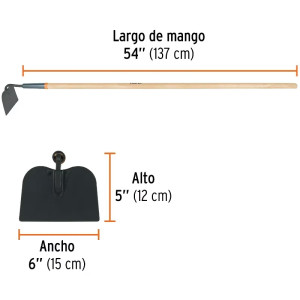 Azadon Jardinero Classic con Collar Mango 54" Truper 10553