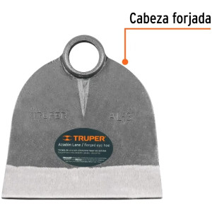 Azadón Lane N° 3 de 1kg Sin Mango, Ancho Hoja 8 1/2" Altura 8 1/2", Truper 10609