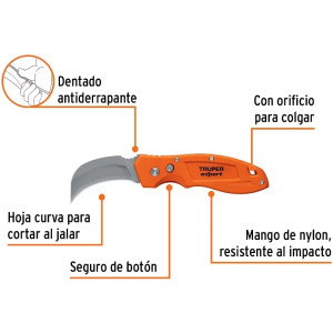 Cuchillo Abatible para Linoleo 7" Alfombras, Truper 12725