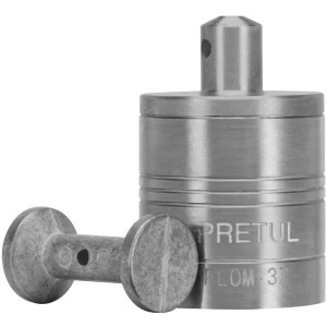 Plomada Metalica con Centro 340g, Para Uso en plomeria y construccion, PLOM-3Z 22463 Pretul