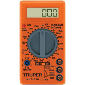 Multitester Ditital Escolar, MUT-830 10400 Truper