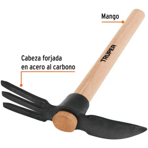 Pico Rastrillo 14", Mango de Hickory Americano, en acero al carbono, TJA-1 19647 Truper