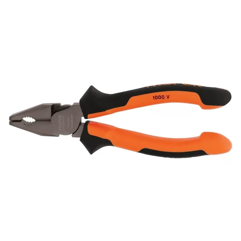 Alicate Universal Aislado Electricista 6" Comfort Grip, Truper 12347