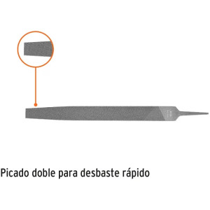 Limas Plana Bastardas 14", Ancho 1 3/8" Espesor 5/16", Sin Mango, para acabados de metales, LPB-14 15148 Truper