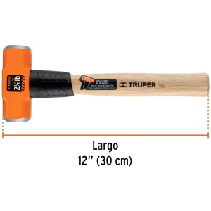 Comba Octagonal Cabeza 2.5 lb x12" Maquinada Termoplastico Truper 17045