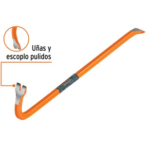 Pata de Cabra, Seccion Hexagonal, Diametro 3/4" Largo 60cm Peso 1.70kg,uña saca clavos y escoplos pulidos, BU-60 10856 Truper 