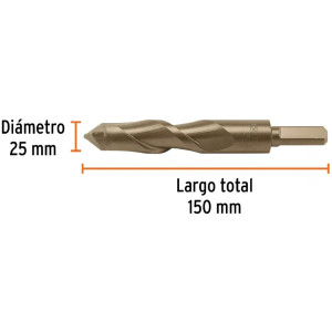 Brocas Concreto 25mm x 150mm ZP3 Ctungsteno Truper 102359