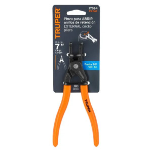 Alicate para Abrir Anillos de Retención 90° 6-3/4" Mango de PVC, Truper 17364