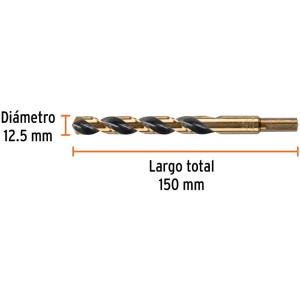 Brocas Metal HSS 12.5mm xL151mm Truper 14335