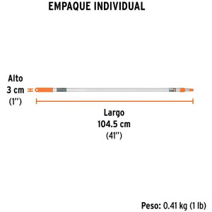 Extension de Aluminio Telescopica 2.7 Metros, para Rodillos, punta con rosca para rodillos y cepillos, EXTA-27 19213 Truper