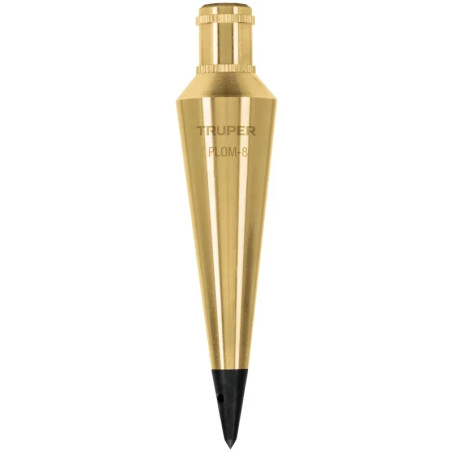Plomada de Laton 227g, para Topografia Plomeria y Construccion, PLOM-8 17070 Truper
