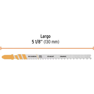 Seguetas T 5-10DPP x130mm HSS Cortes Ugeneral 5Piezas Caladoras Truper 103049