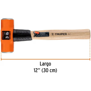 Comba Octagonal Cabeza 3 lb x12" Maquinada Termoplastico Truper 16507