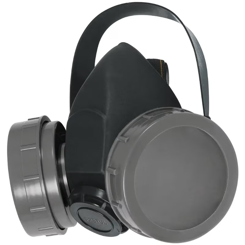 Respirador 2 Filtros Sin Cartuchos incluye Valvula de Exhalacion, Bandas Elasticas Ajustable, RES-2-P 23391 Pretul